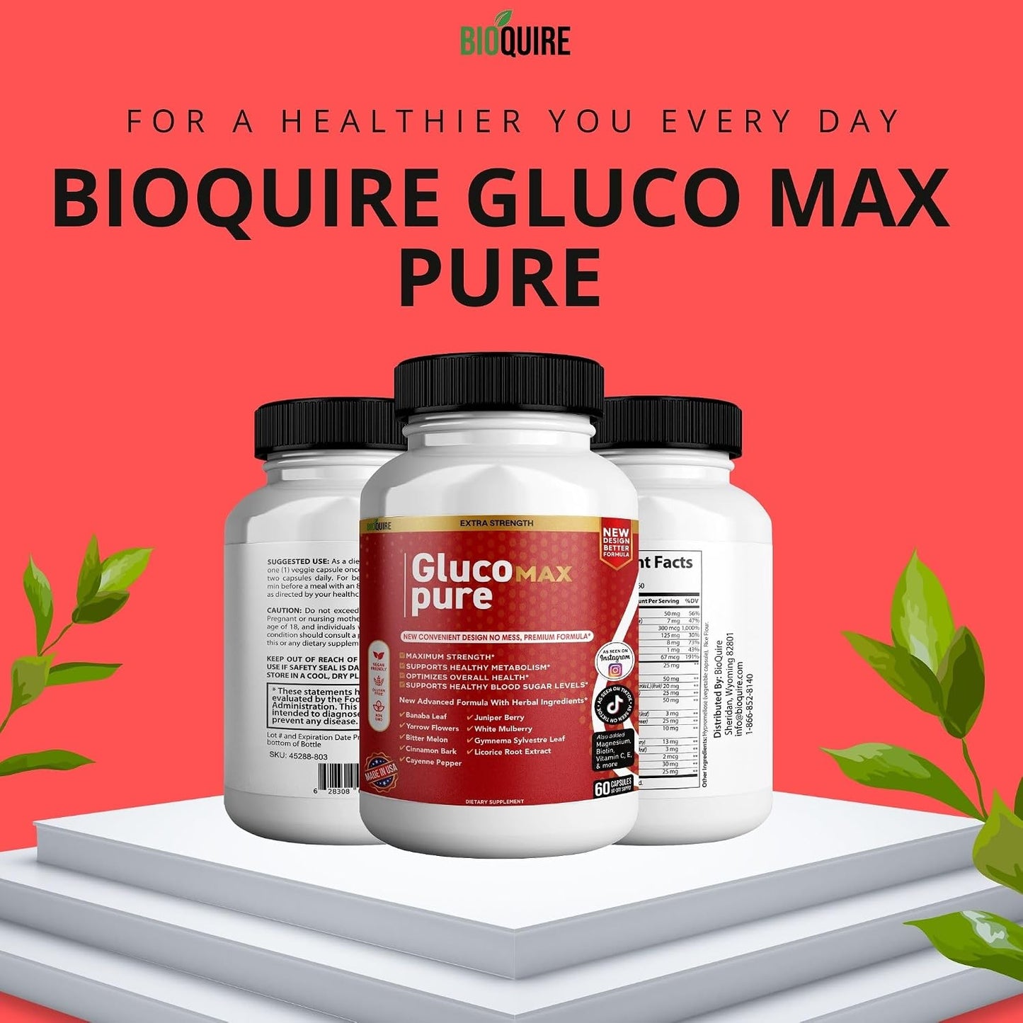 Gluco Max Pure Ultra – Maximum Strength Blood Glucose Support Supplement (60 Capsules) - görsel 7