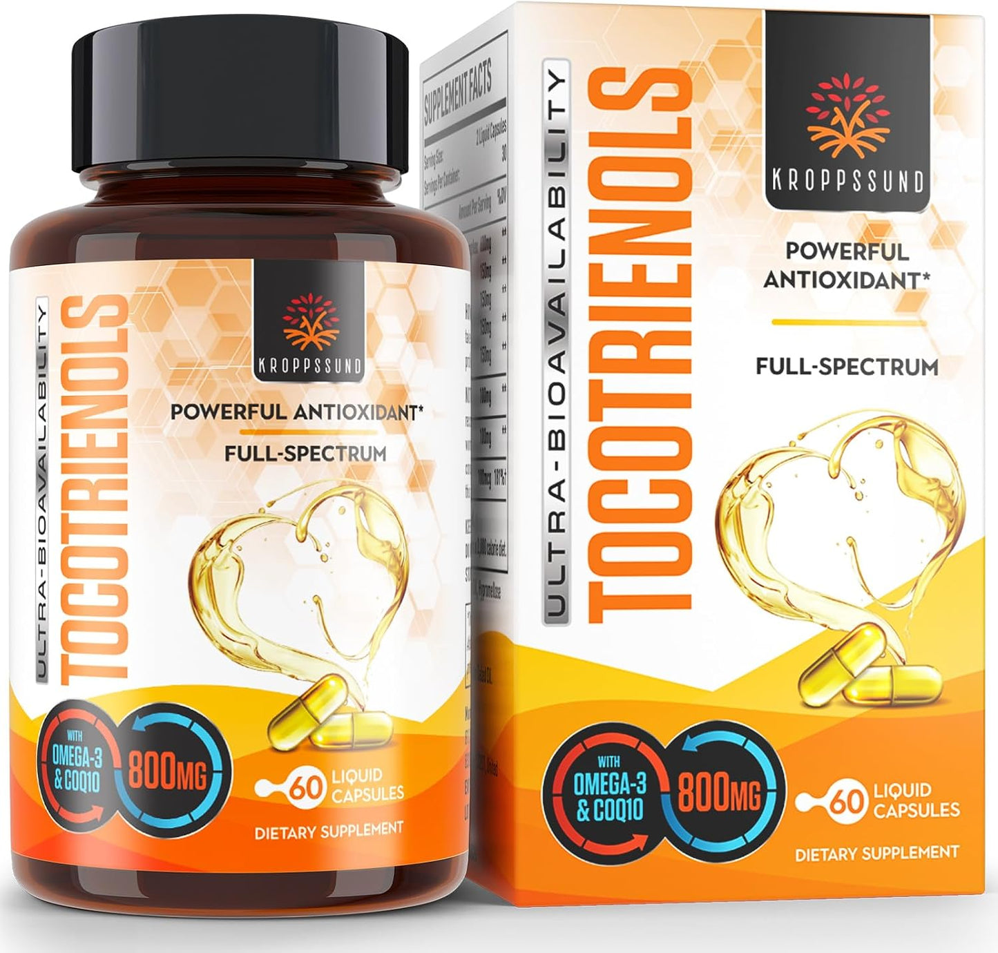 Kroppssund Tocotrienols 800mg Food Supplement – 60 Liquid Capsules - görsel 1
