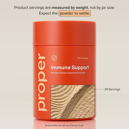 Proper, The Oranges Nutrient-Dense Superfood Powder for Immune Function & Digestive Health - Elderberry, Vitamin C, Zinc & Echinacea Supplement Complex Enhanced with Probiotic Digestive Blend