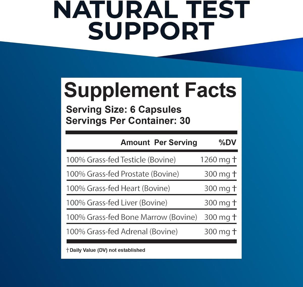 Ultimate Male Optimisation - 100% Grass Fed Beef Organ Supplement, 180 Capsules - görsel 2