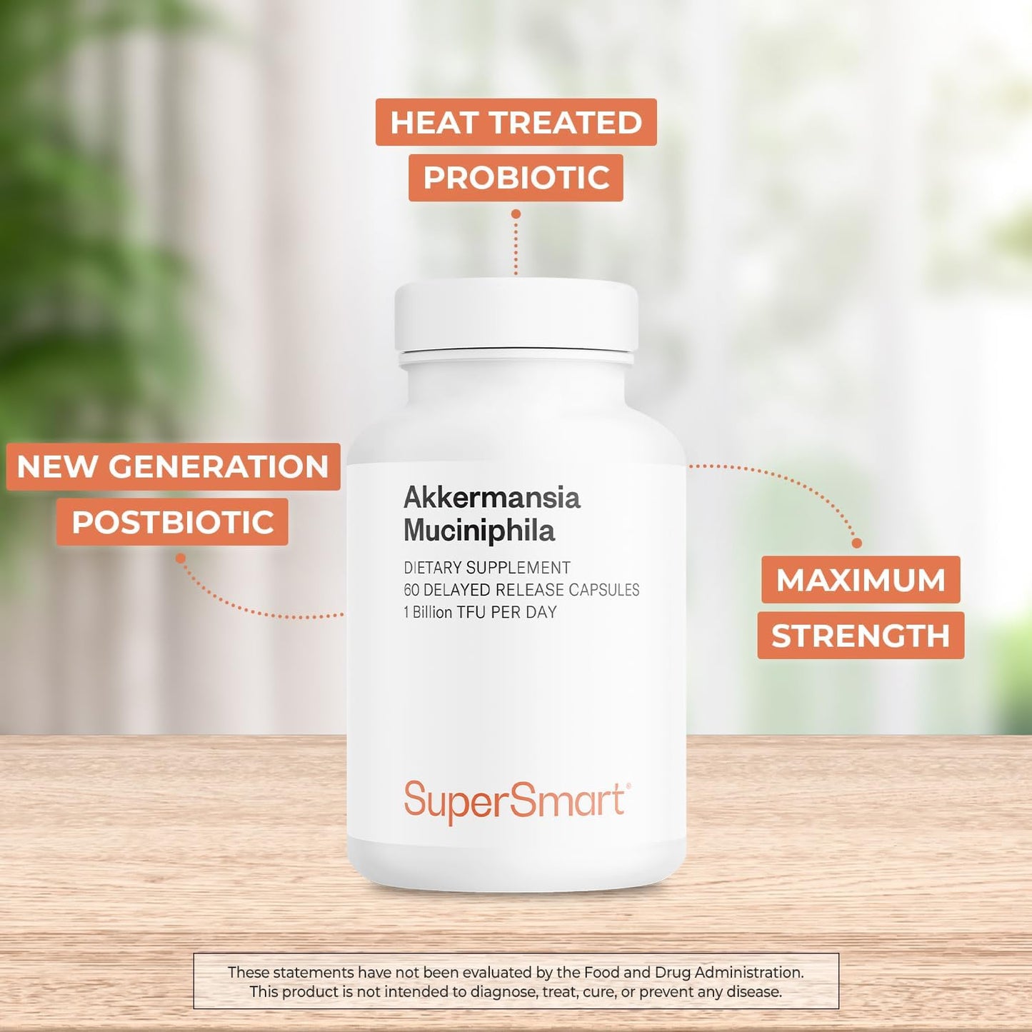 Supersmart Akkermansia Muciniphila 1 Billion TFU per Day - Pasteurised Probiotic - Enhanced Absorption - Postbiotic Supplement - Non-GM & Gluten-free - 60 Delayed Release Capsules - görsel 3