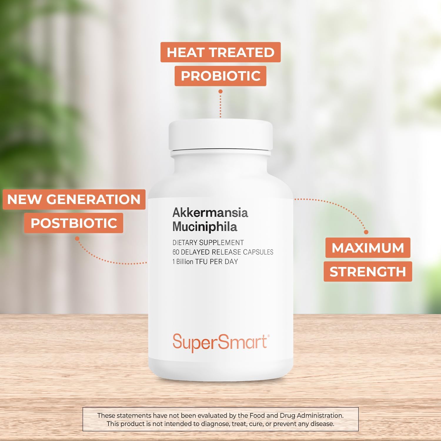 Supersmart Akkermansia Muciniphila 1 Billion TFU per Day - Pasteurised Probiotic - Enhanced Absorption - Postbiotic Supplement - Non-GM & Gluten-free - 60 Delayed Release Capsules - görsel 3