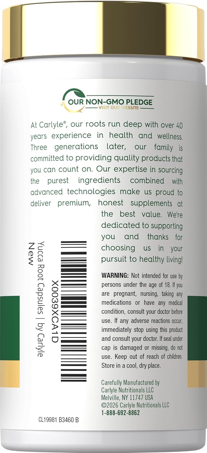 Carlyle Yucca Root Extract | 120 Capsules | Herbal Food Supplement | Non-GM and Gluten-free - görsel 3