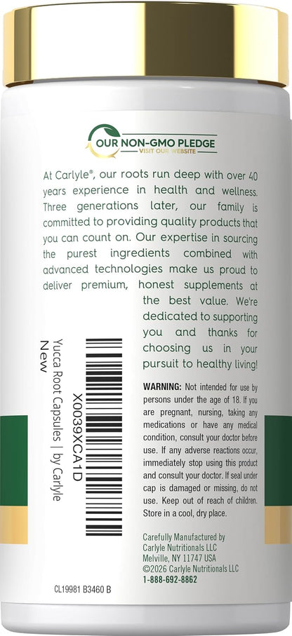 Carlyle Yucca Root Extract | 120 Capsules | Herbal Food Supplement | Non-GM and Gluten-free