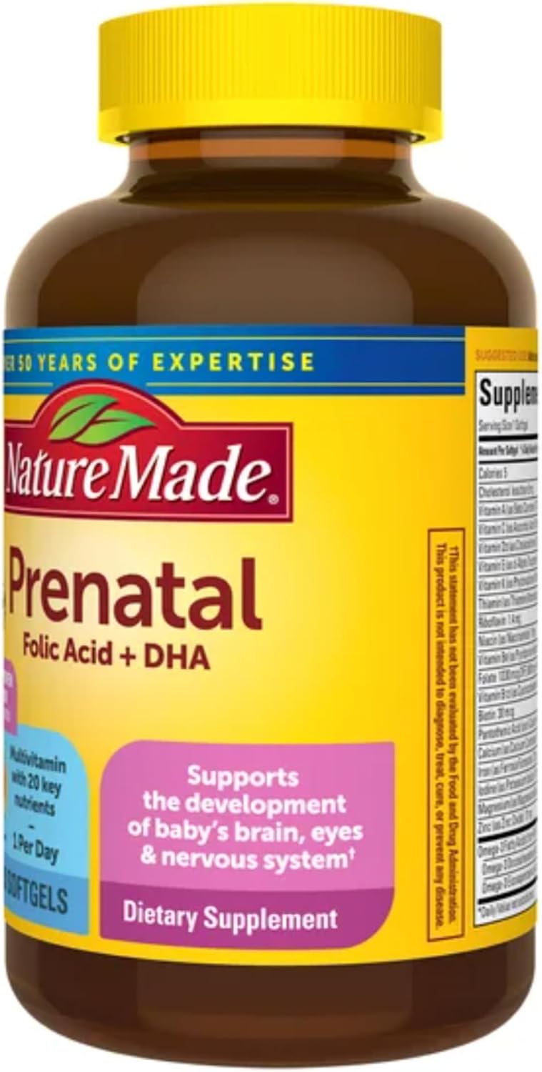 Nature Made Prenatal + DHA 200 mg Softgels, 150 Count - görsel 3