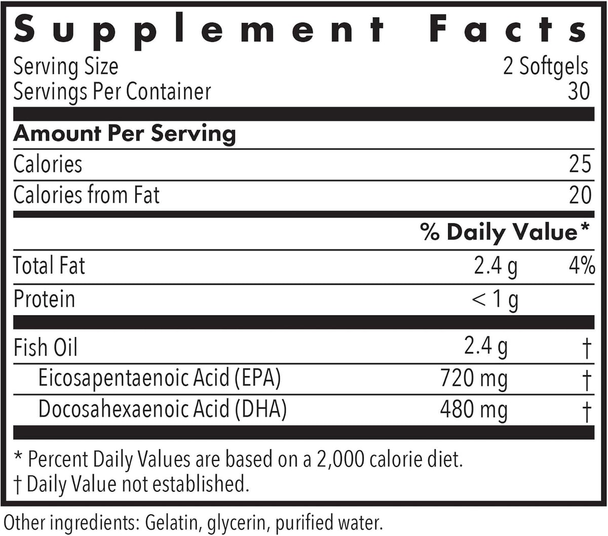 ARG Super EPA - Concentrated Omega-3 Fish Oil - 720 mg EPA & 480 mg DHA - 60 Softgels - görsel 2