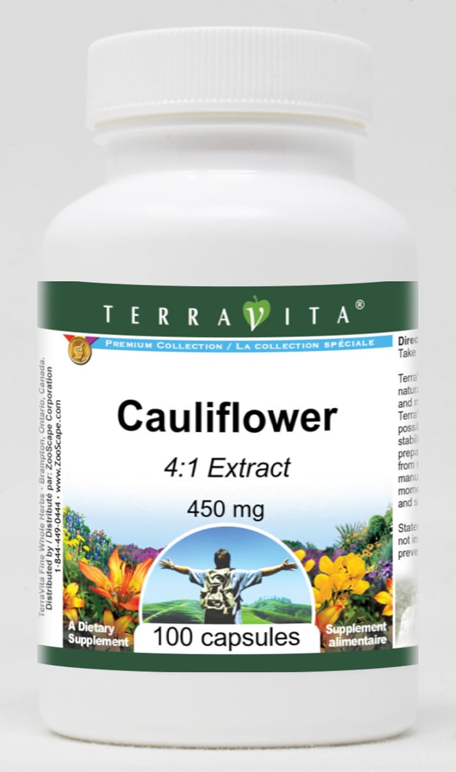 TerraVita Cauliflower 4:1 Extract - 450 mg, 100 Capsules - görsel 1