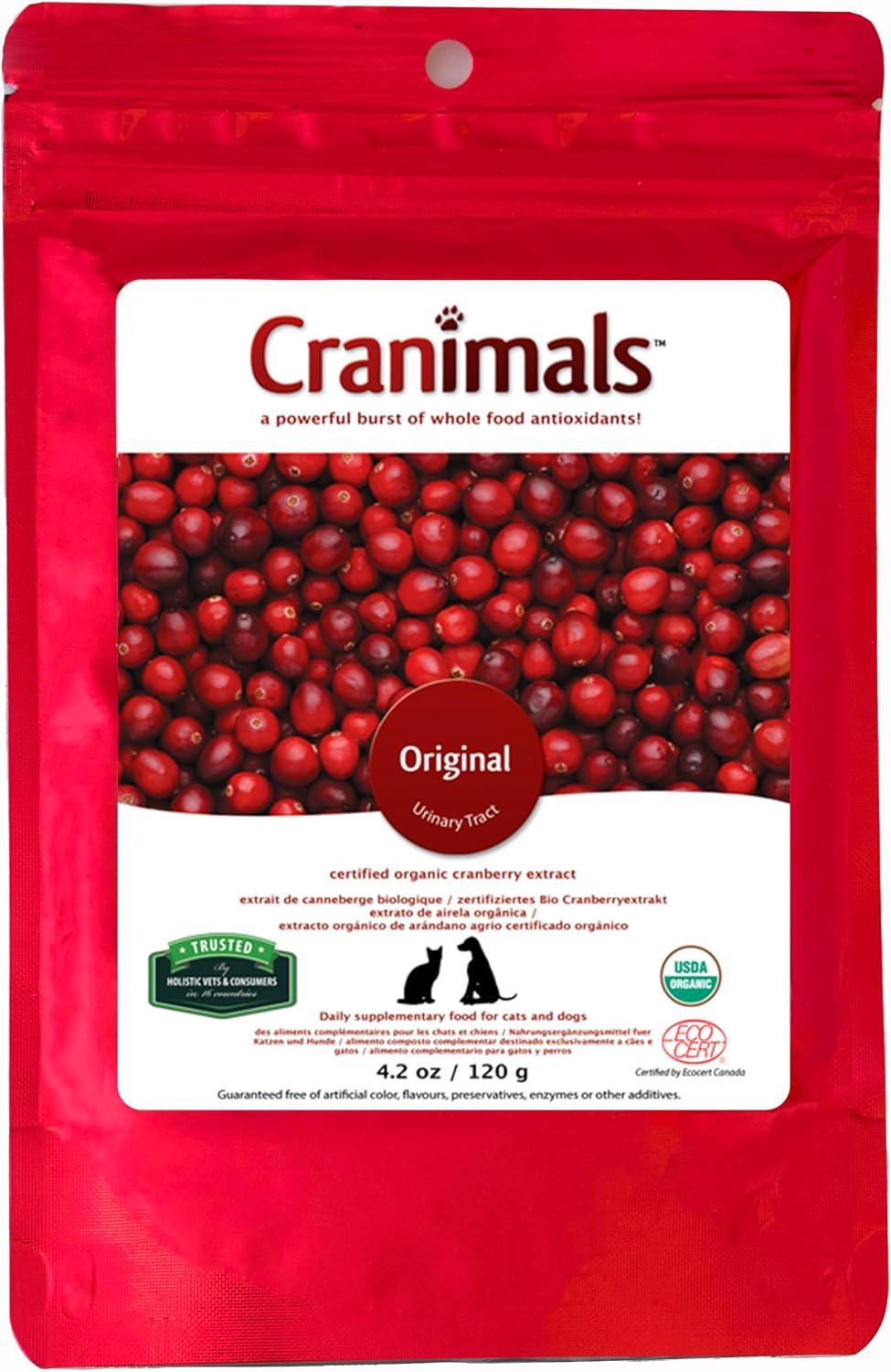 Cranimals Organic Cranberry Supplement for Dogs and Cats – Urinary Tract Support - görsel 1