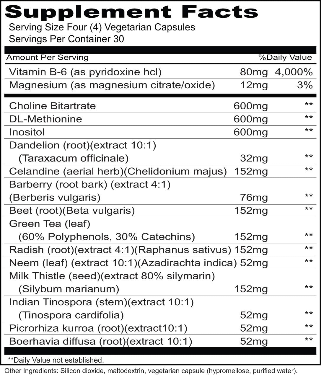 Priority One Vitamins Lipo Priority 120 Vegetarian Capsules - görsel 2