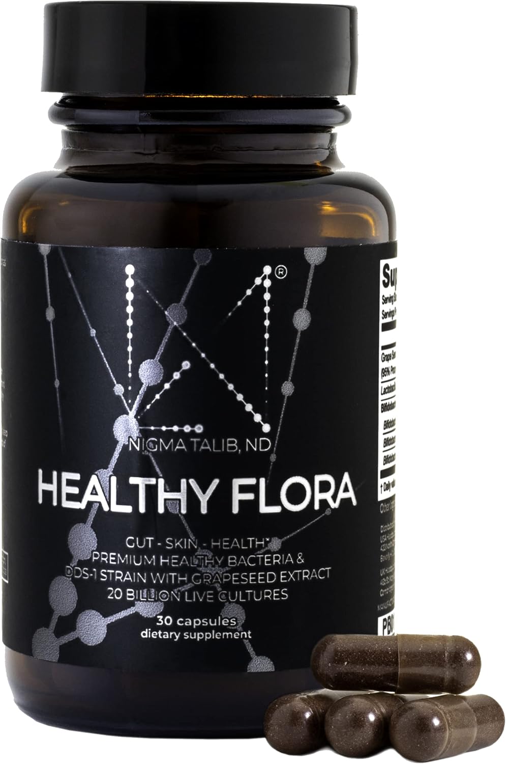 DR. NIGMA Healthy Flora Probiotic Supplement | Research-backed Blend for Digestion, Skin & Gut | 30 Capsules - görsel 1