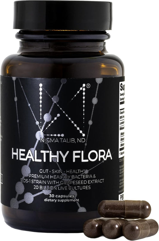 DR. NIGMA Healthy Flora Probiotic Supplement | Research-backed Blend for Digestion, Skin & Gut | 30 Capsules