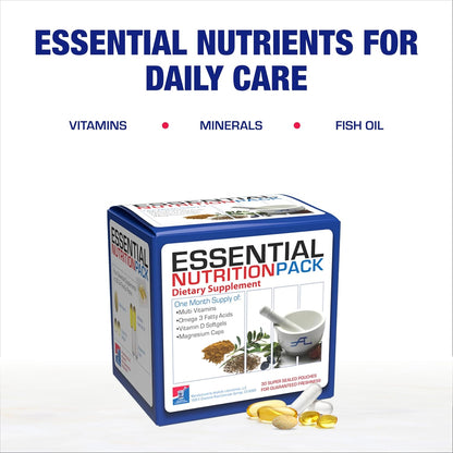 All in One Vitamin Packs for Women & Men Over 50 with Omega-3, Magnesium, Vitamin D3 & Citrus Bioflavonoids – 1 Month Supply