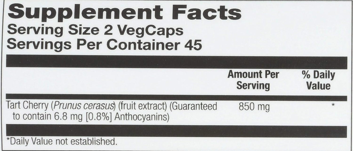 Solaray Tart Cherry Fruit Extract 425mg – Joint Support & Uric Acid Health, 90 Capsules - görsel 3