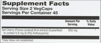 Solaray Tart Cherry Fruit Extract 425mg – Joint Support & Uric Acid Health, 90 Capsules
