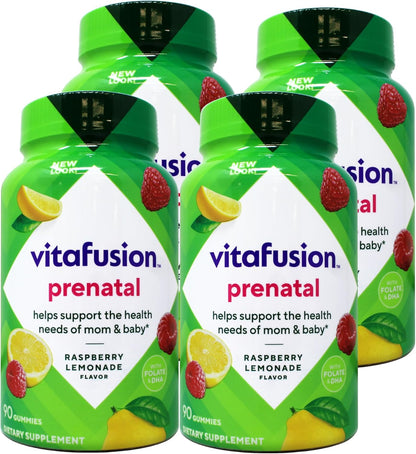 VitaFusion PreNatal Gummies, 90 Gummies (Pack of 4)