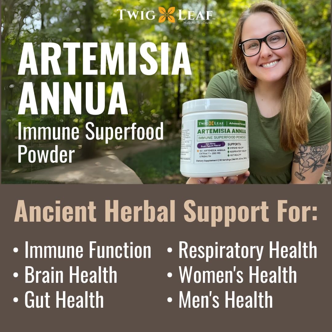 Artemisia Annua Sweet Wormwood Herbal Powder | Immune & Brain Support | Non-GMO, Vegan, Gluten-free (240g) - görsel 6