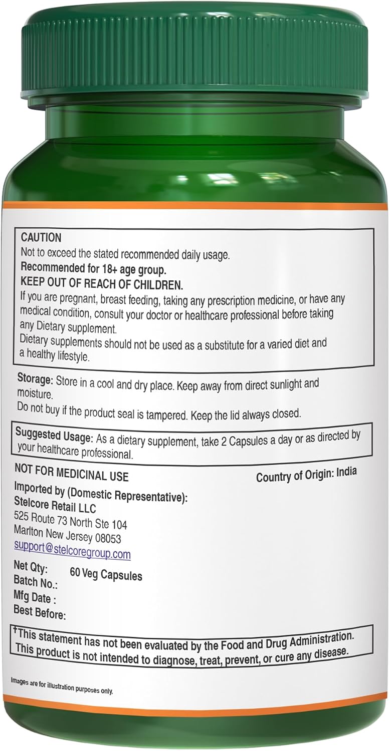 Pure Nutrition Amla Capsules (Indian Gooseberry) 1000mg per Serving, 60 Veg Capsules - görsel 4