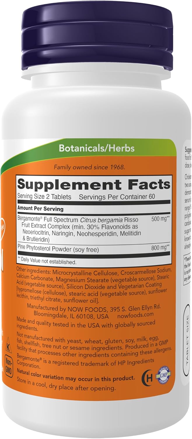 NOW Foods Cholesterol Pro with Bergamonte and Plant Sterols - 120 Tablets - görsel 2