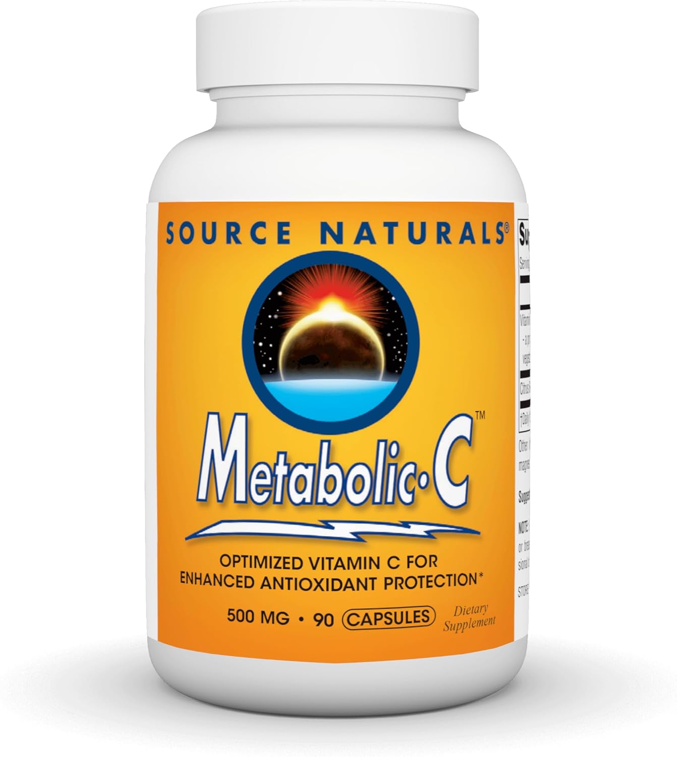 Source Naturals Metabolic C, Optimised Vitamin C, 500 mg - 90 Capsules - görsel 1