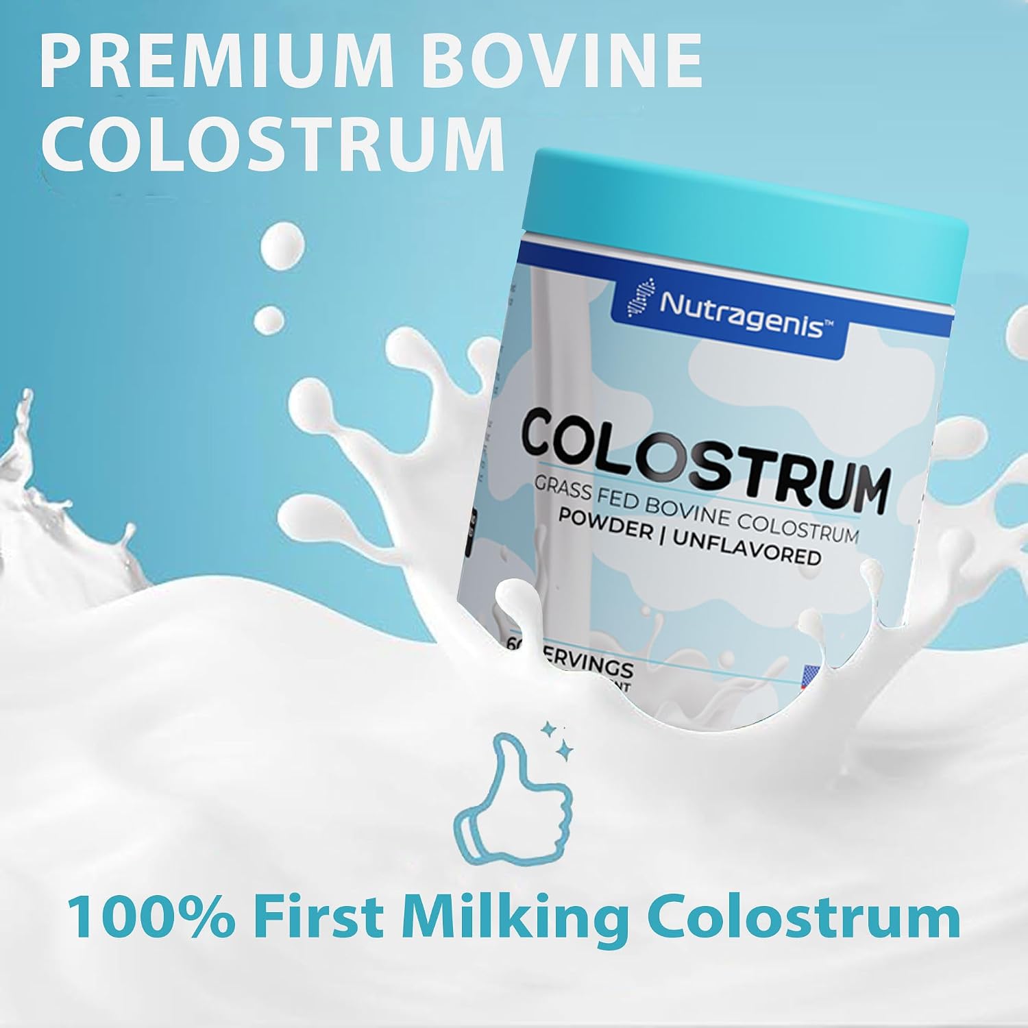 Nutragenis Colostrum Premium Powder - Grass-Fed Bovine Colostrum for Digestive Health, Immune Function and Recovery - görsel 6