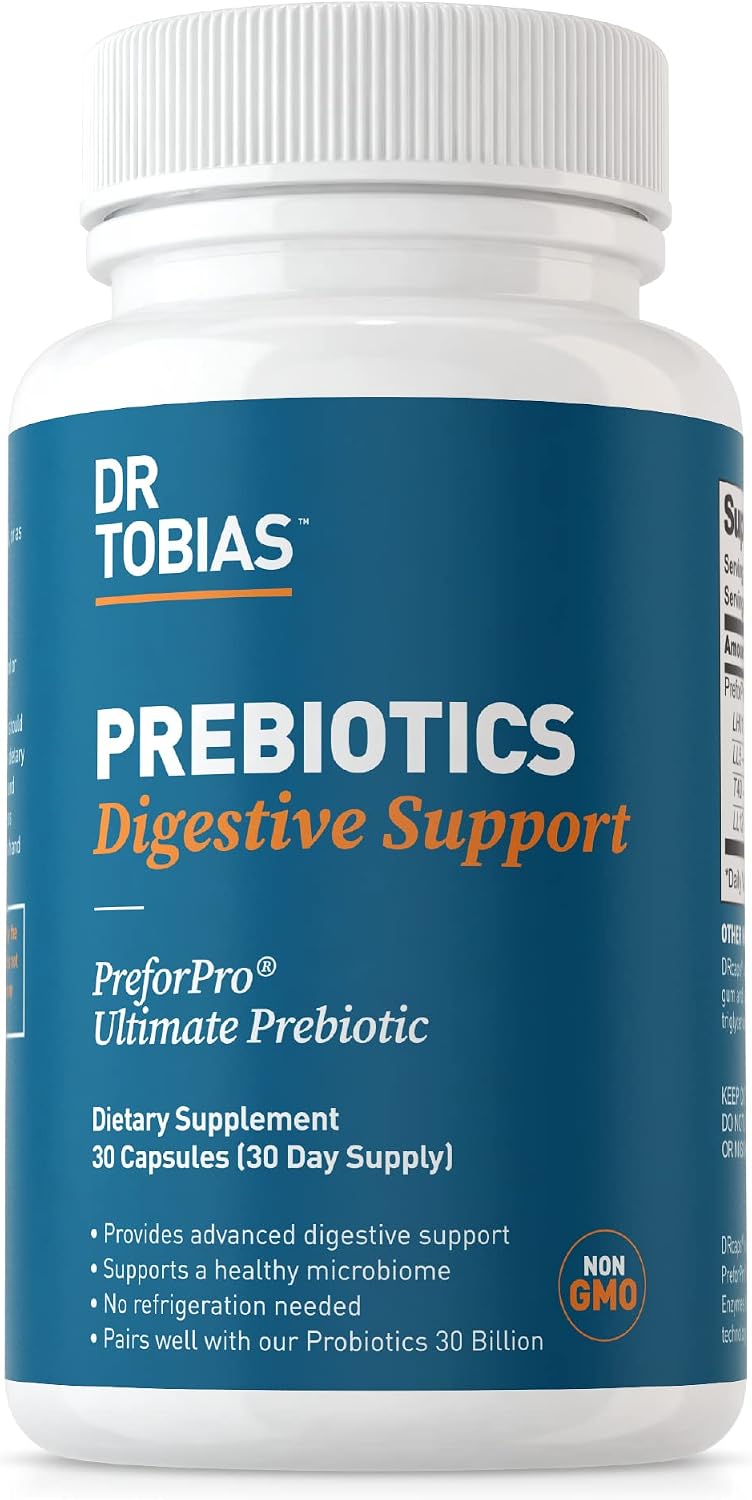 Dr. Tobias Prebiotics - Supports Digestion and Gut Health - 30 Capsules - görsel 1