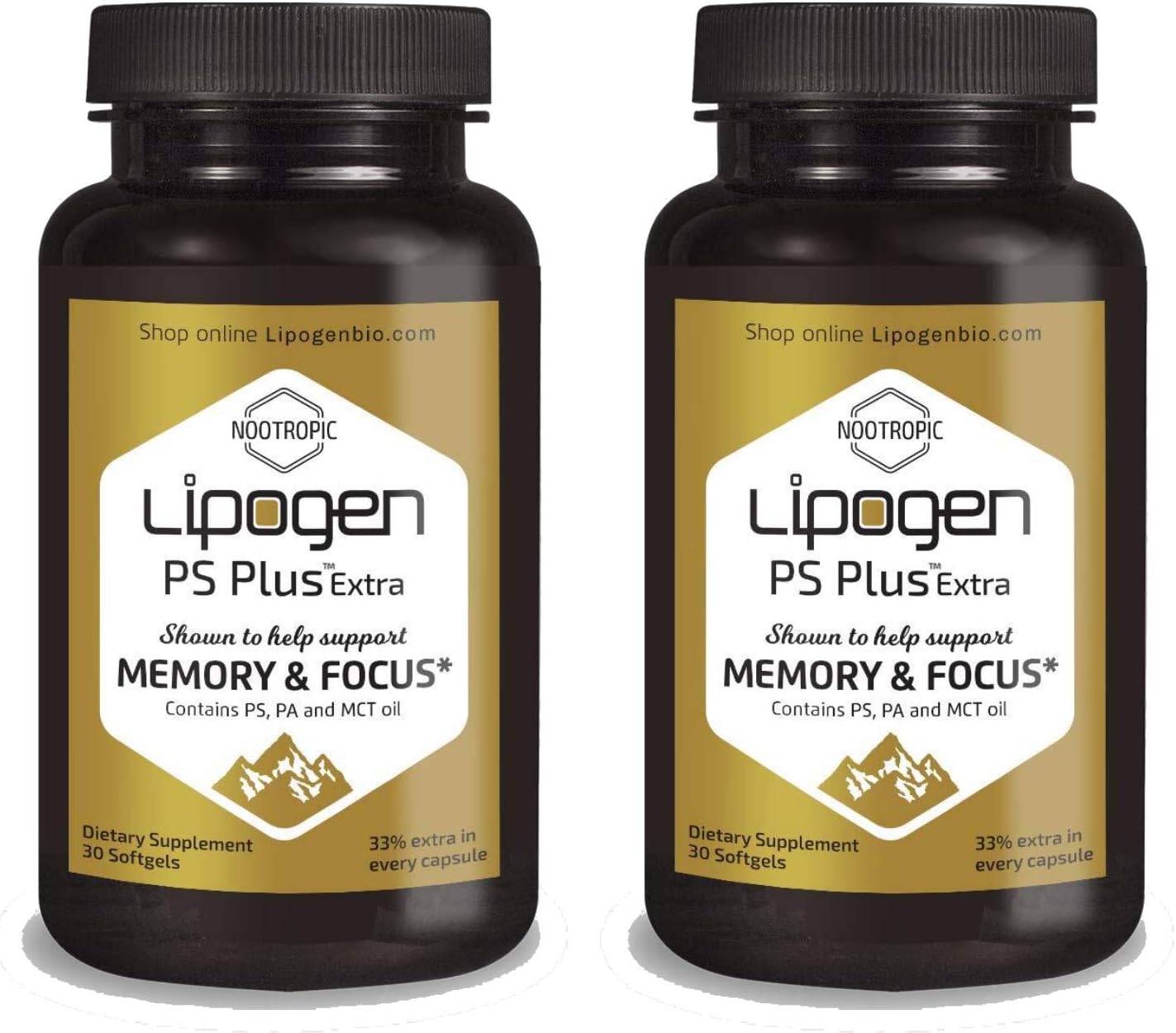 Lipogen PS Plus Extra Brain Support - 133mg Phosphatidylserine - 120 Softgels - görsel 1