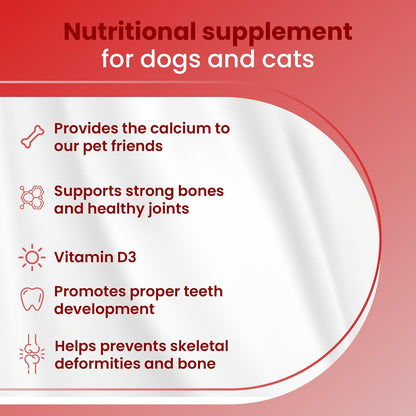 Bio PetActive D-Kaltabs Calcium & Phosphorus Supplement for Dogs & Cats with Vitamin D3 - 84 Chewable Tablets