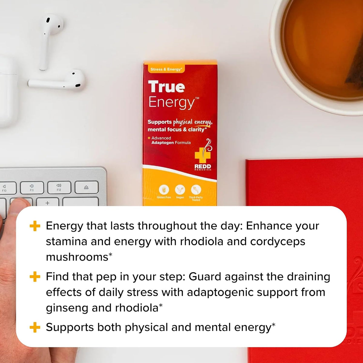 Redd Remedies True Energy - Supports Energy Production and Stamina - 50 Vegan Capsules - görsel 6
