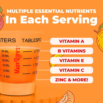 MaryRuth's Liquid Multivitamin + Hair Support | Clinically Tested for Thicker Hair & Facial Wrinkles | Biotin 10,000 mcg | Lustriva | 450 ml