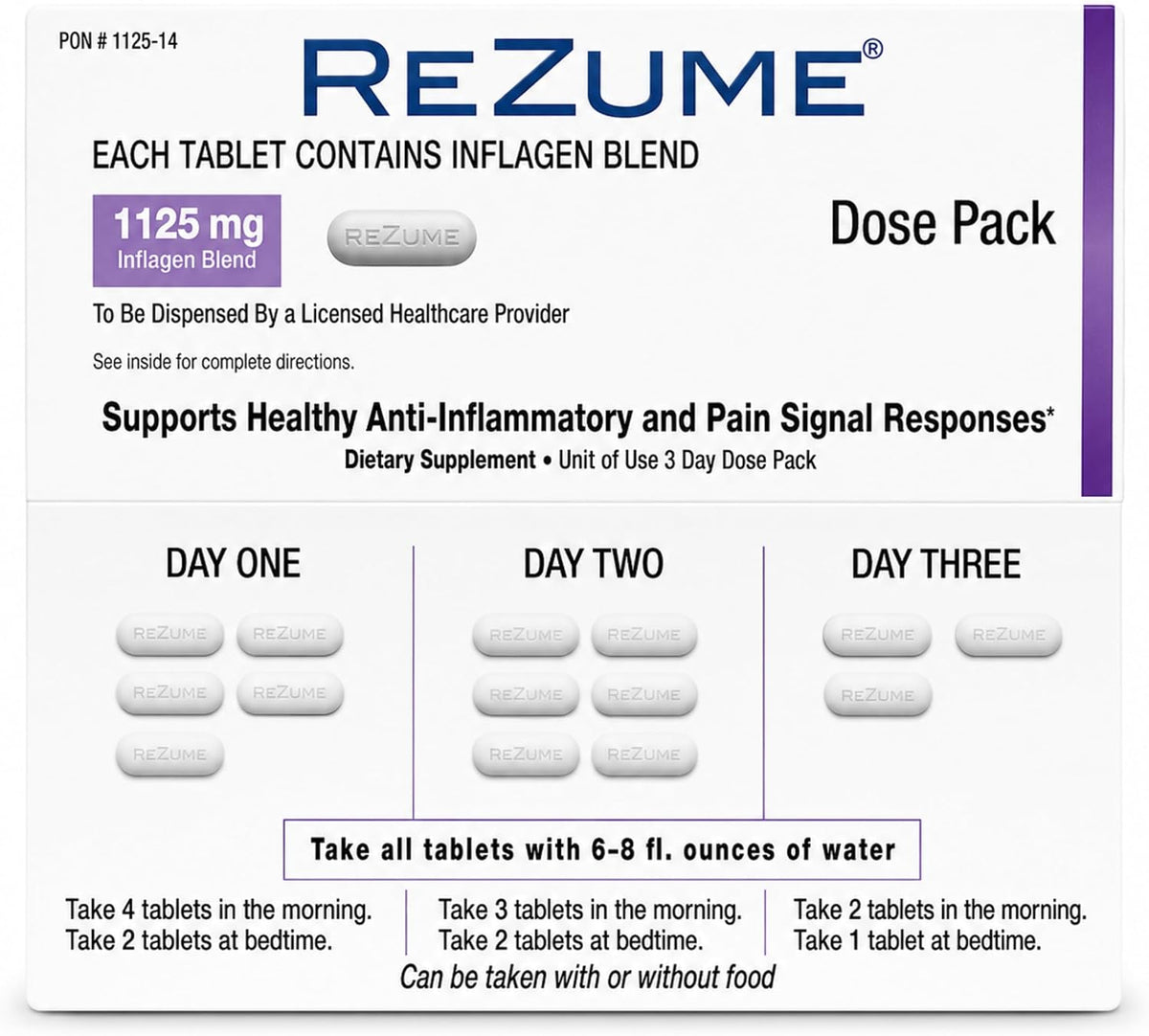 CryoDerm REZUME Full Spectrum Inflagan Blend Formula - Dose Pack - görsel 1