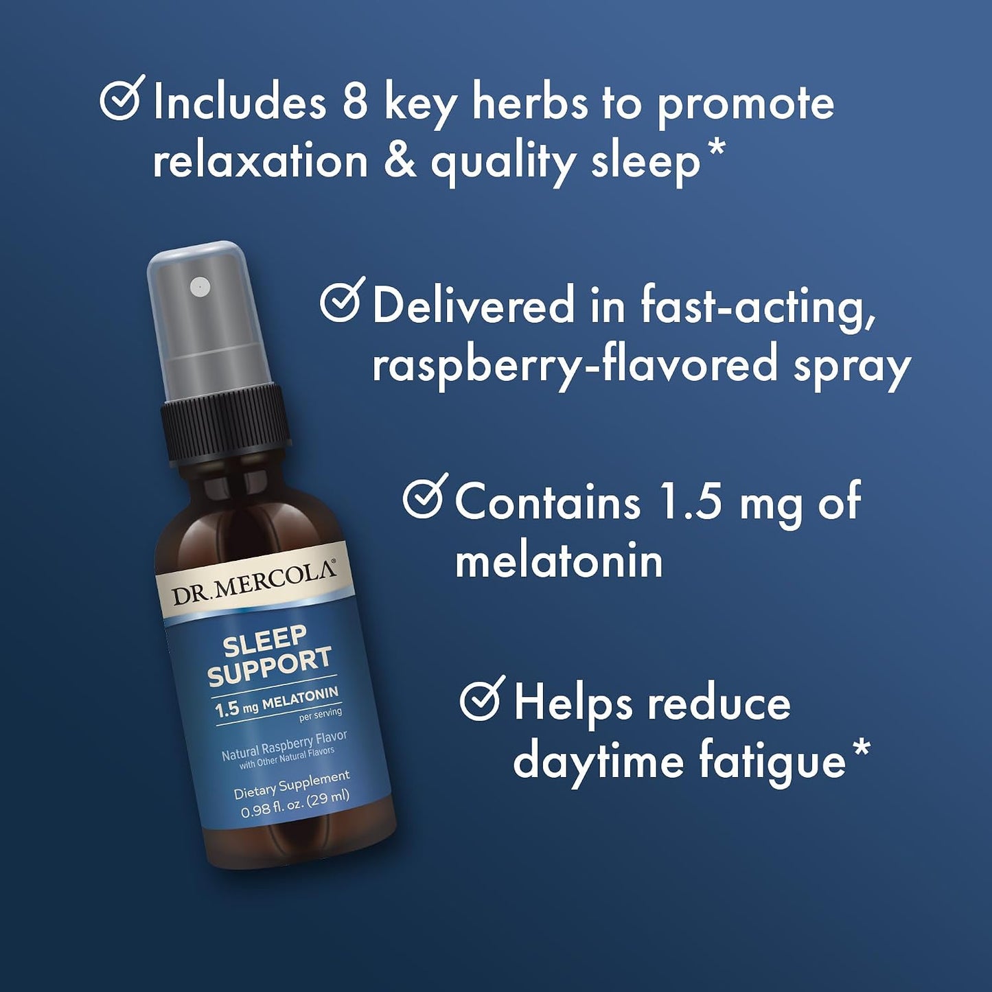Dr. Mercola Sleep Support with Melatonin Spray - 3 Pack - görsel 4