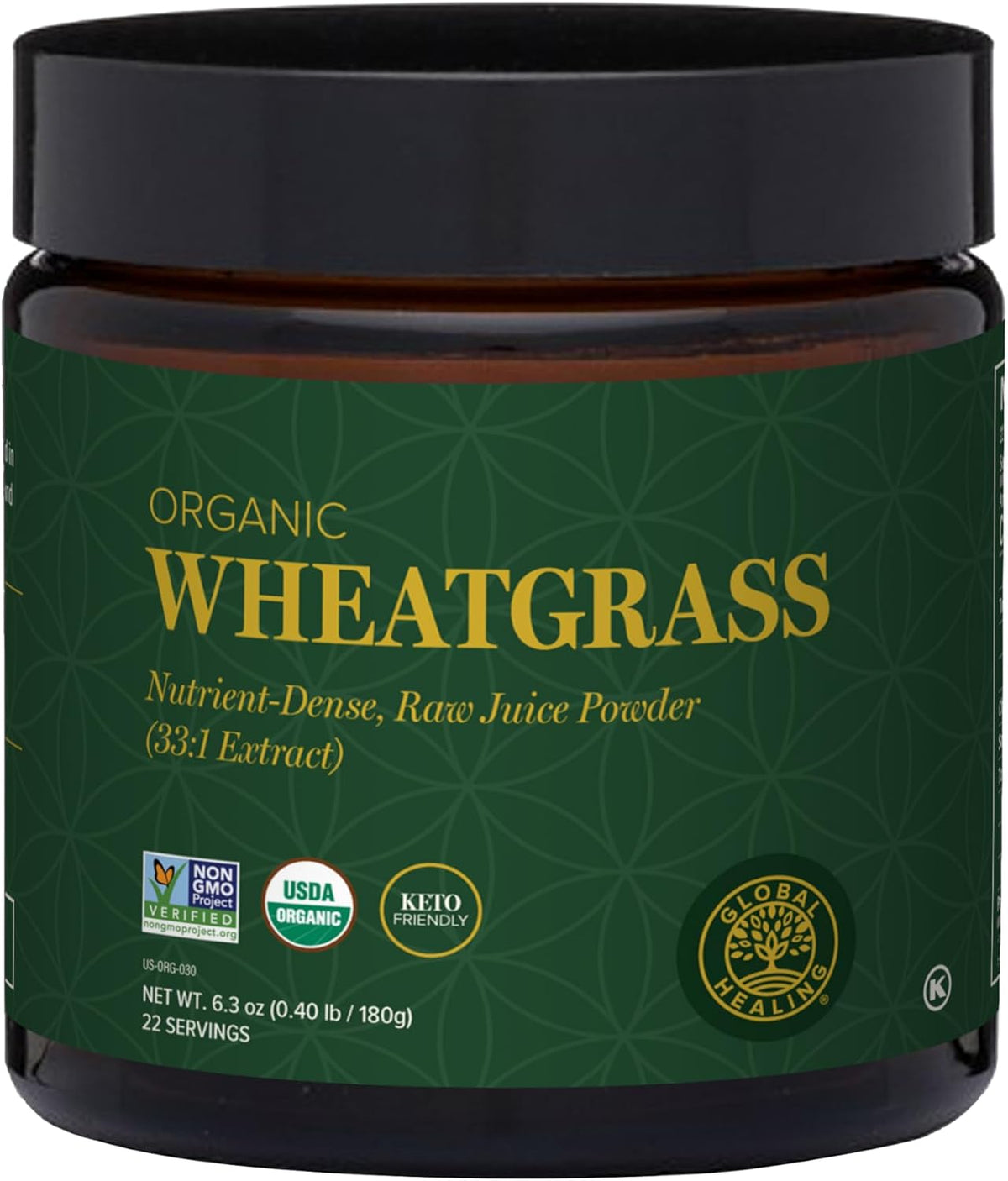 Global Healing Organic Wheatgrass Powder - Nutrient-Dense Raw Wheatgrass Juice Powder (33:1 Extract) - 180g - görsel 1