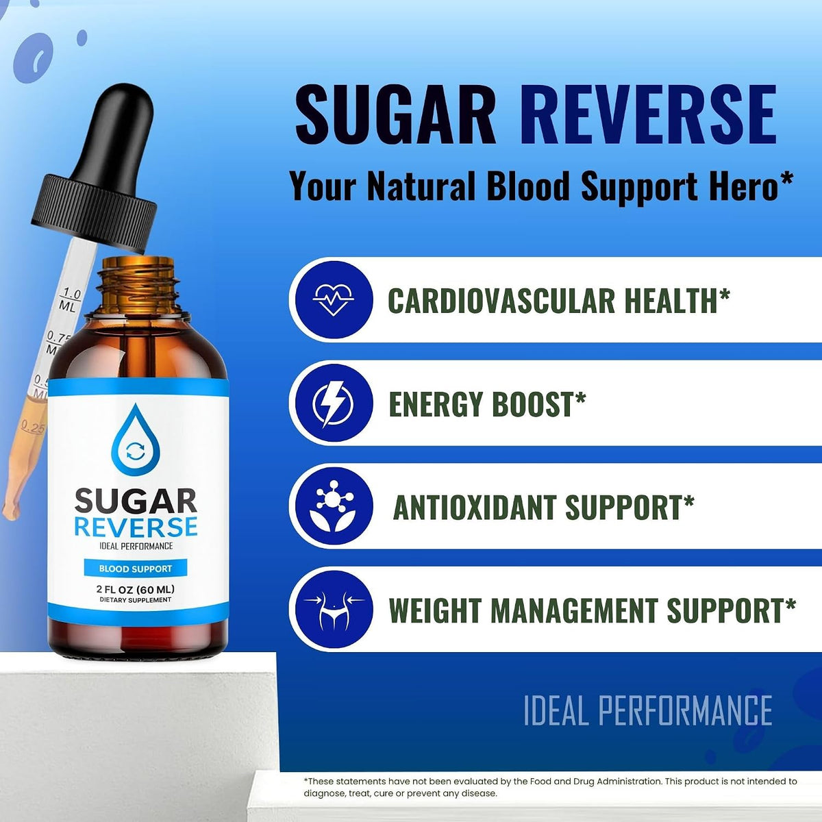 Sugar Reverse Drops - Advanced Formula Liquid Supplement - Maximum Strength (3 Pack) - görsel 5