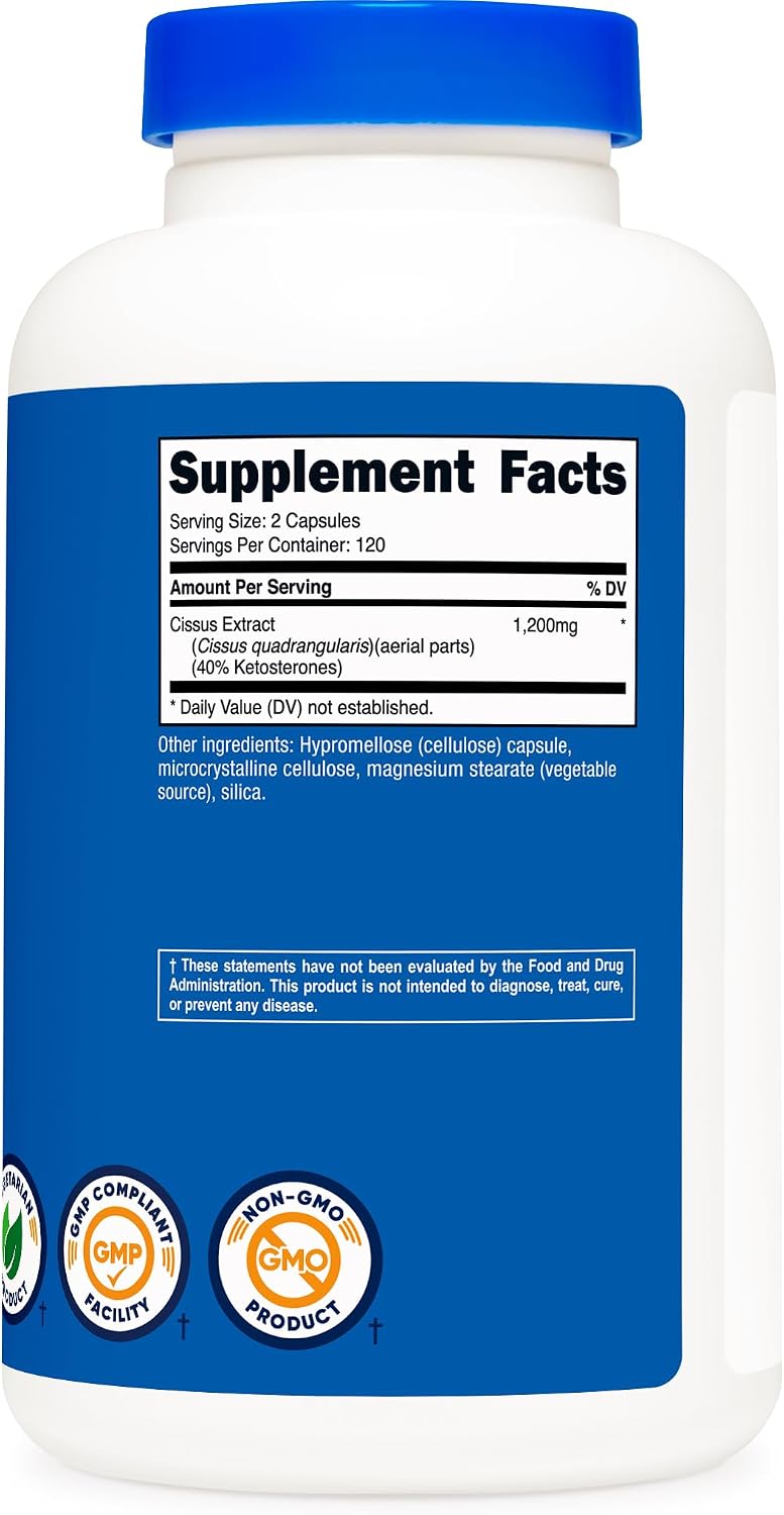 Nutricost Cissus Quadrangularis (1200mg) 240 Capsules - görsel 5