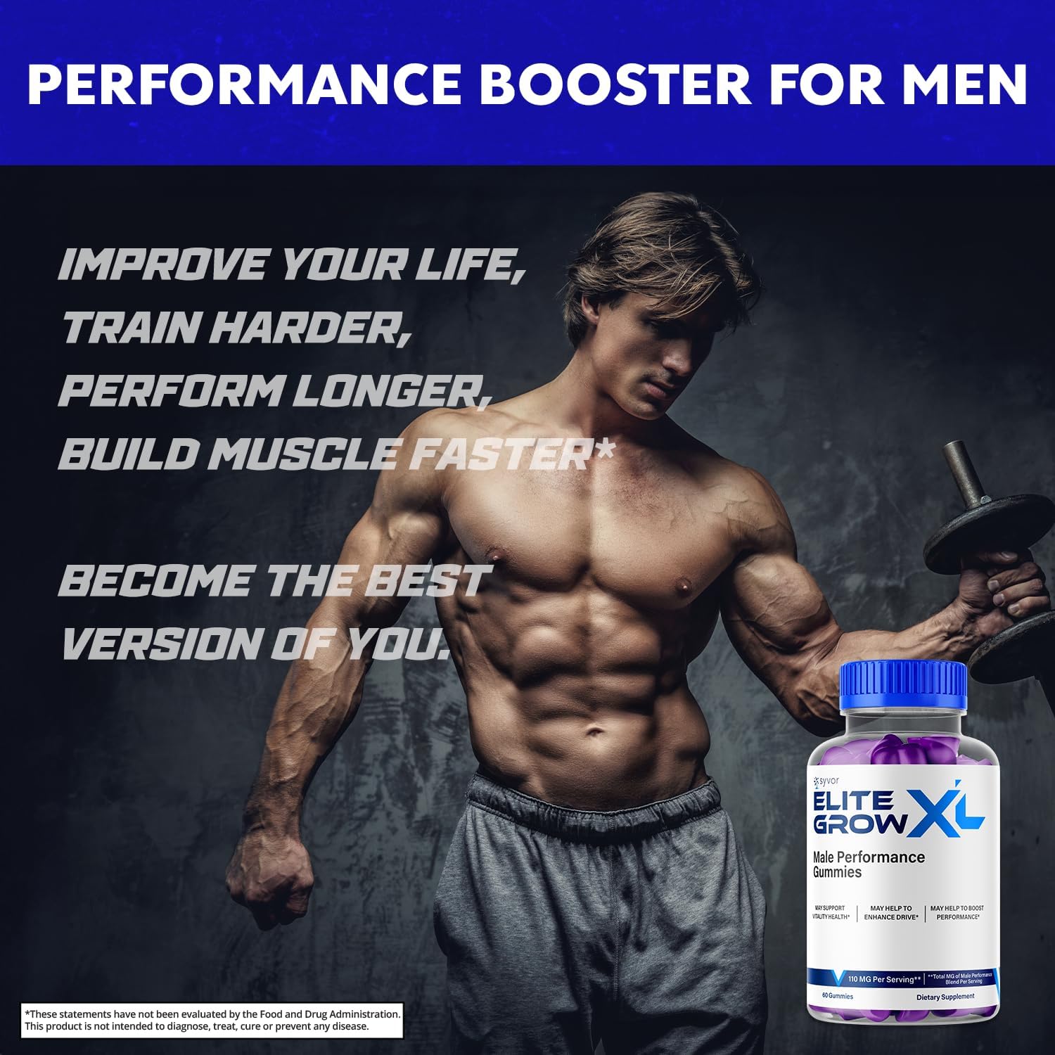 Elite Grow XL Gummies - Maximum Strength All-Natural Multivitamin Supplement (60 Gummies) - görsel 2