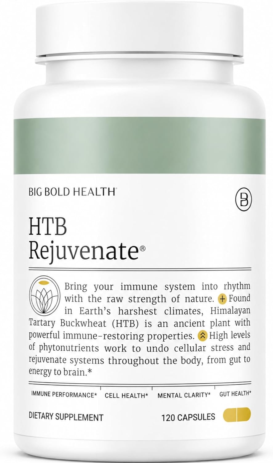 BIG BOLD HEALTH HTB Immune Rejuvenate – Himalayan Tartary Buckwheat Polyphenols Supplement, 120 Capsules - görsel 1