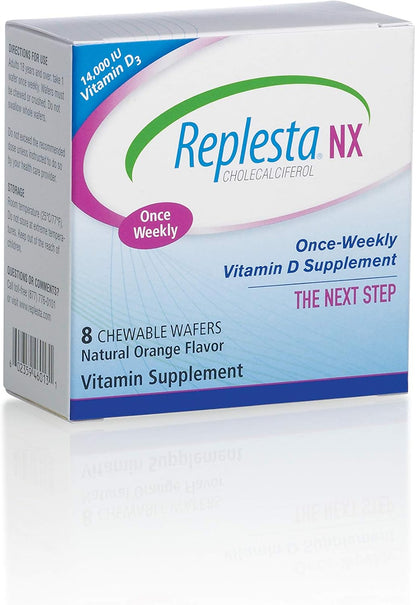 Replesta NX 14,000 IU Vitamin D3 Cholecalciferol Once-Weekly Chewable Wafer, 8 Wafers