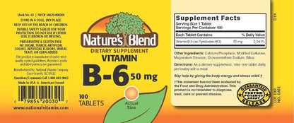 Nature's Blend Vitamin B6 50mg