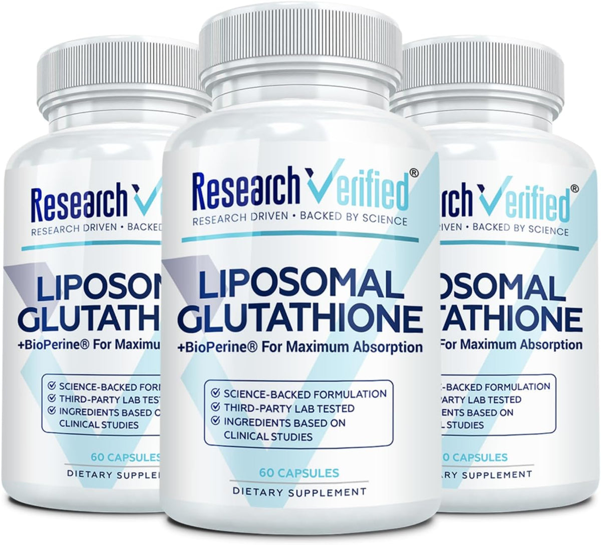 Research Verified Glutathione - Liposomal Glutathione 500mg with Phospholipid Complex, Vitamin C, Bioperine - 60 Vegan Capsules - görsel 10