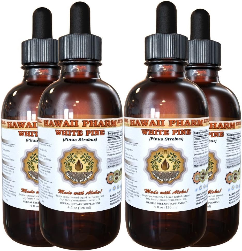 White Pine Liquid Extract, White Pine (Pinus Strobus) Bark Powder Tincture, Food Supplement, Hawaii Pharm, 2x2 fl oz - görsel 7