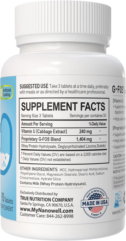 NANOWELL G-FOS Digestive Health Supplement, – Gastric Comfort Support: Vitamin U is included to help maintain the – Image 2