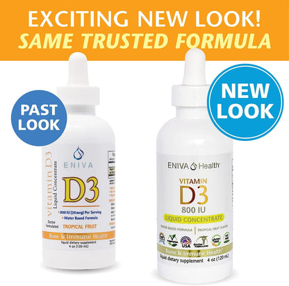Eniva Health Liquid Vitamin D (D3) - Doctor Formulated for Rapid Absorption (120 ml)