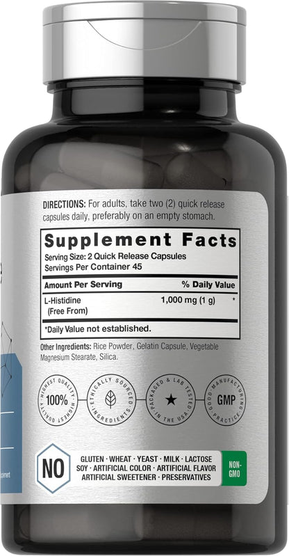 Horbäach L-Histidine 1000mg, 90 Capsules