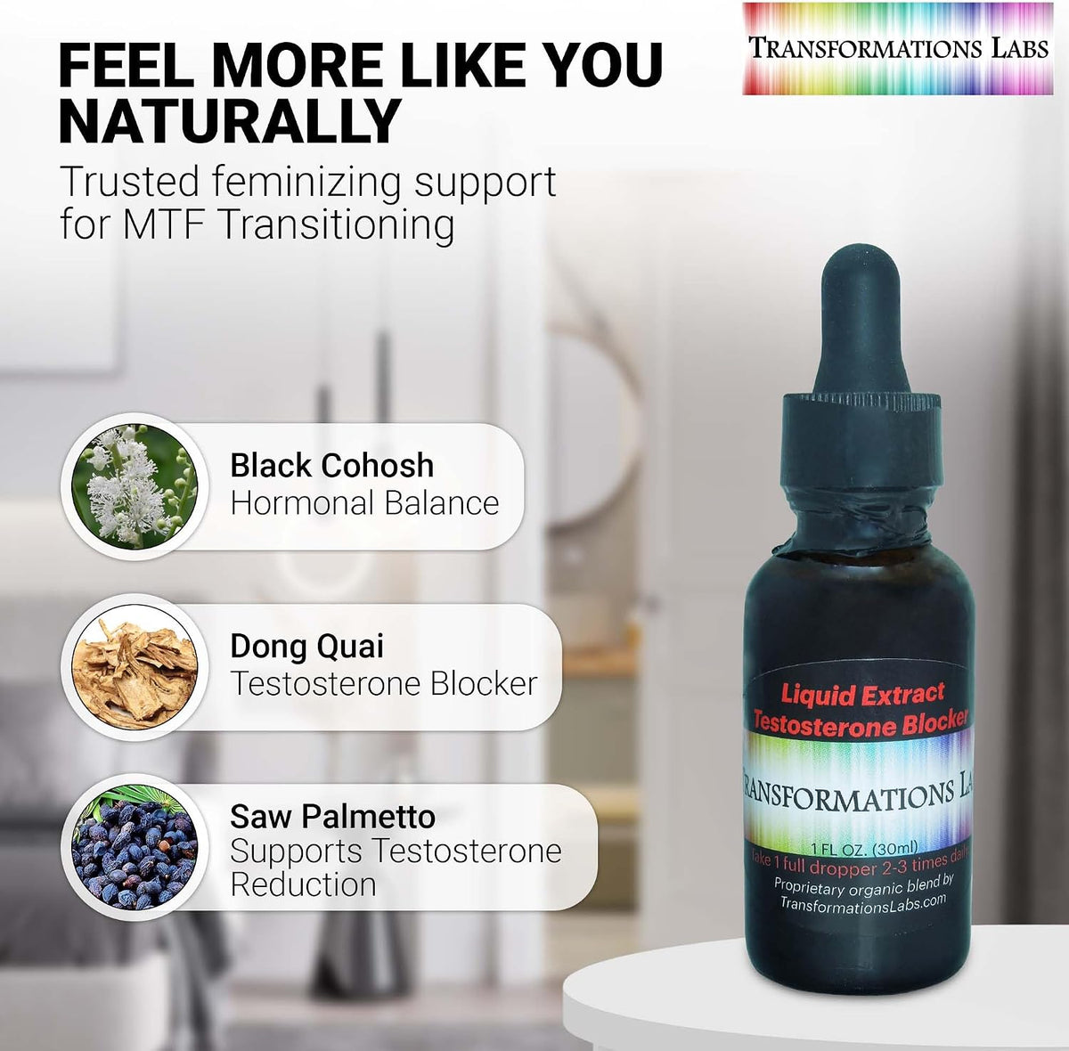 Transformations Labs MTF E-Booster & T-Blocker Liquid Extracts – Transitioning Transgender Kit Twin Pack - görsel 3