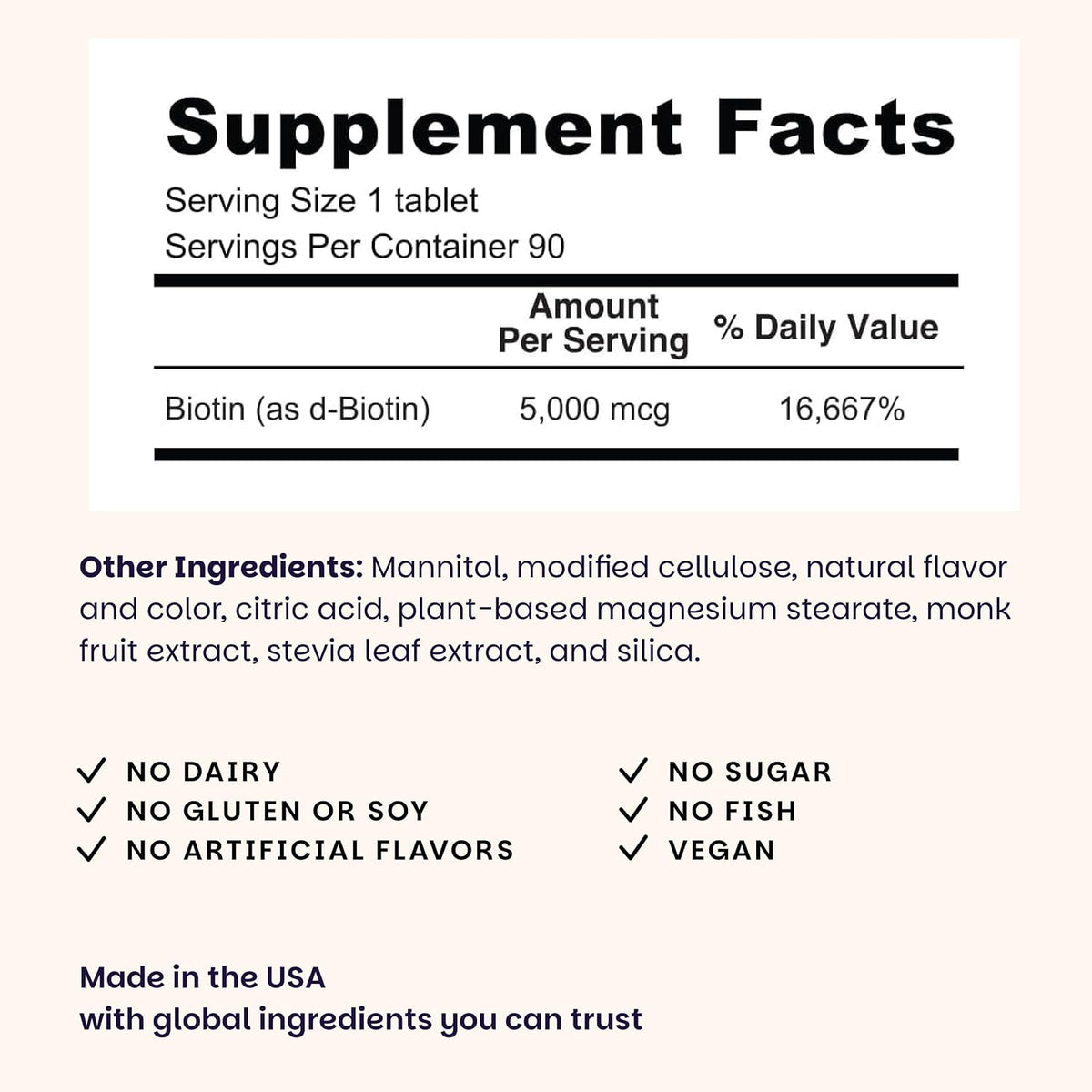 EZ Melts Biotin 5,000 mcg Dissolvable Tablets - Strawberry Burst (90 Tablets) - görsel 3