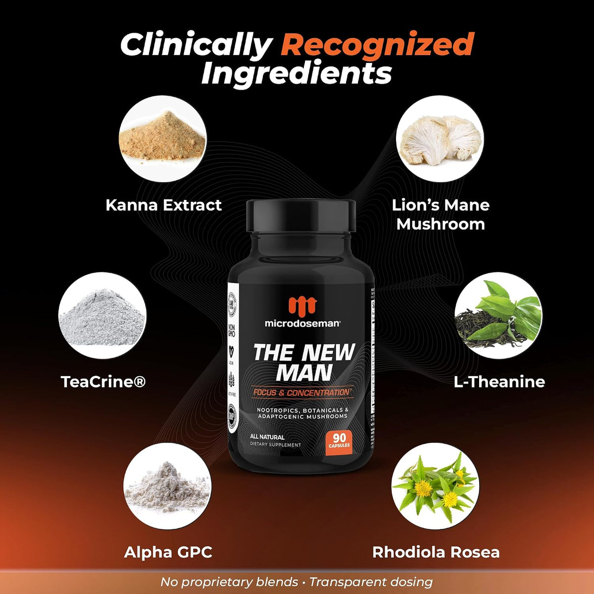The New Man Brain Supplements for Memory and Focus, Brain Health - Concentration and Focus Supplement for Men - görsel 4