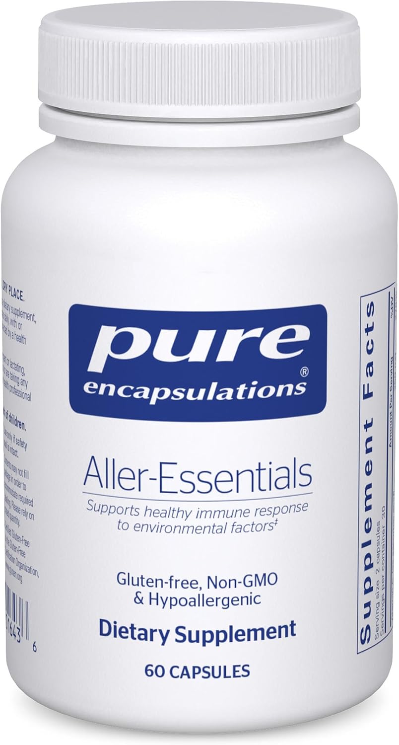 Pure Encapsulations Aller-Essentials | Hypoallergenic Supplement for Immune & Nasal Support | 60 Capsules - görsel 1