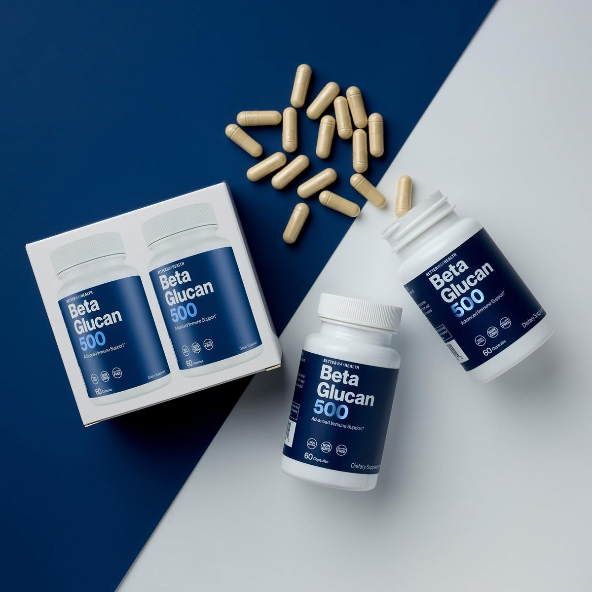 Better Way Health™ - Advanced Immune Readiness - Highly Purified 1,3/1,6 Beta Glucan 500 - Clinically Tested Immune Defence - 500mg/60 Capsules (Pack of 2) - görsel 8