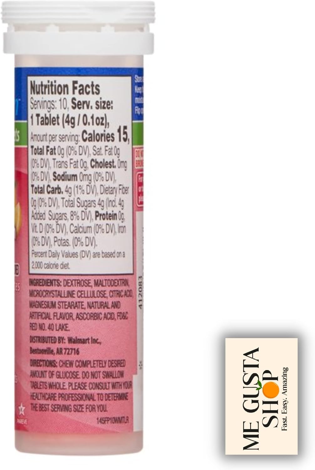 Glucose Tablets Relion – Orange & Fruit Punch (Pack of 2, 20 Tablets Total) with Sticker - görsel 5