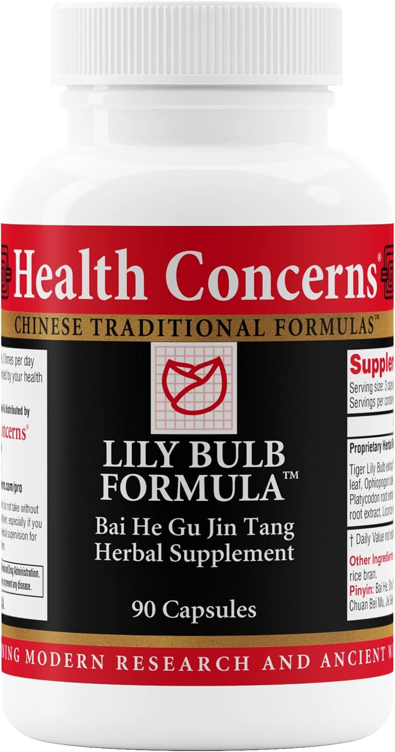 Health Concerns Lily Bulb Formula – Respiratory Herbal Supplement – 90 Capsules - görsel 1